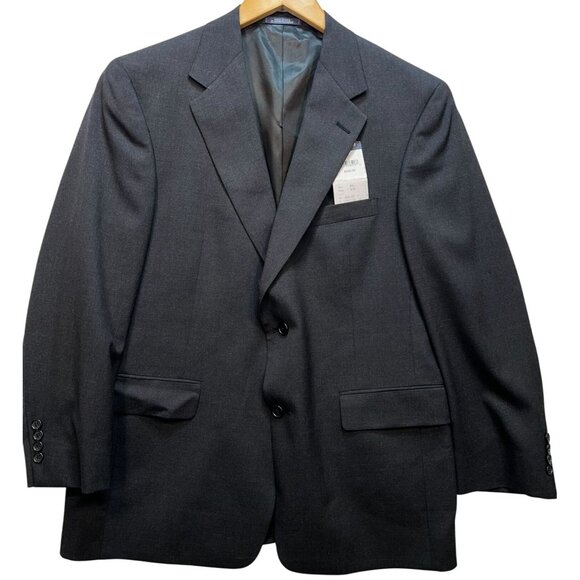 Austin Reed Men's 2 Button Wool Blazer Sport Coat Long Sleeve Size 42S Dark Gray - Picture 1 of 14